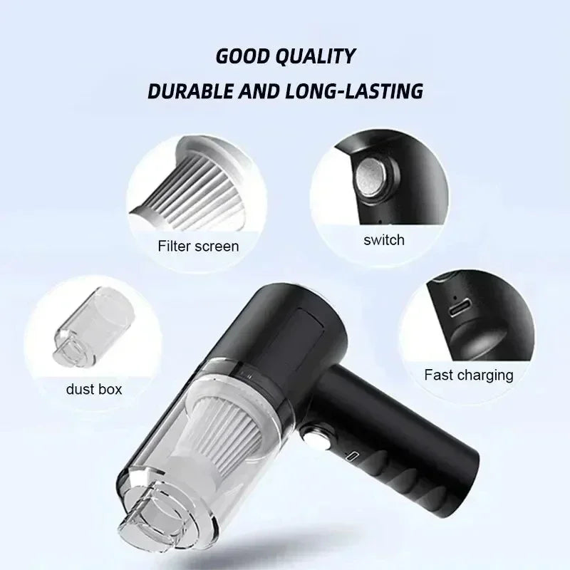 Aspiradora Xiaomi 2900000 PA 120w inalámbrico súper alto potente húmedo seco doble uso 2 en 1, aspiradora de succión grande portátil -  Xiaomi super powerful 2-in-1 portable vacuum cleaner