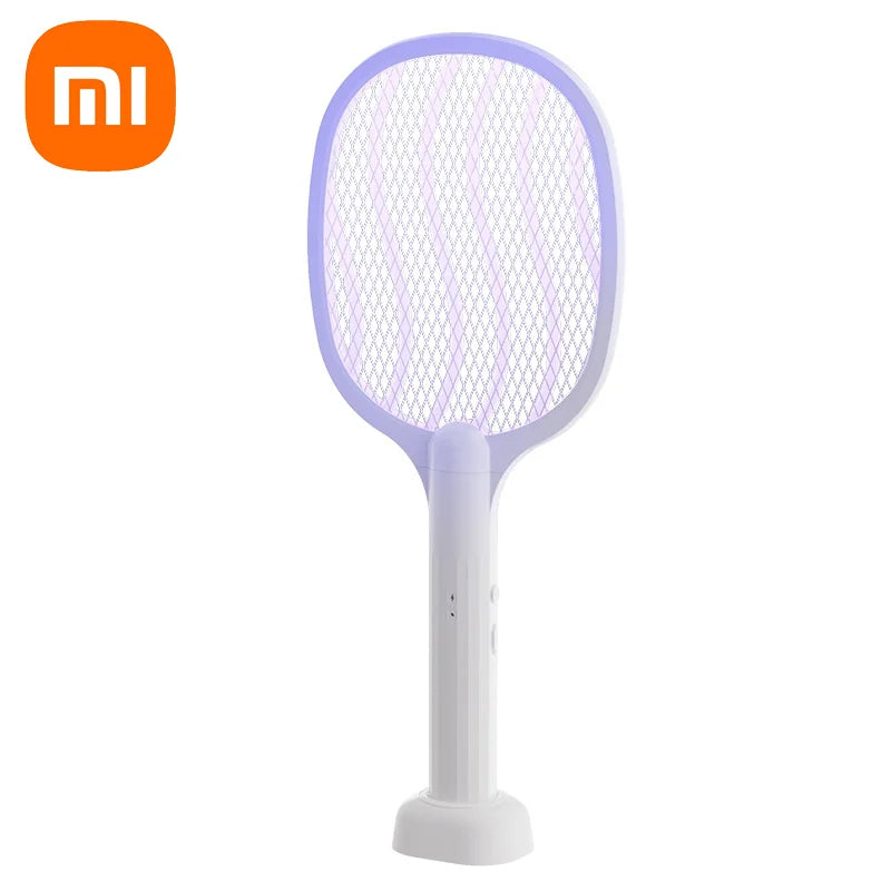 Xiaomi 2 en 1 - matamosquitos eléctrico de mango largo de 3000 V , para uso doméstico , camping , silencioso, portátil, protección de seguridad -2-in-1 silent electric mosquito killer