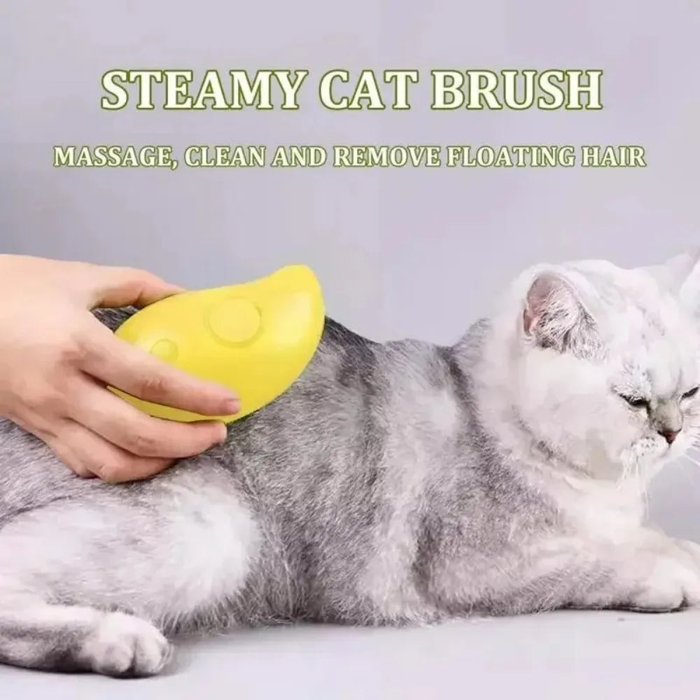 Cepillo de vapor para perros y gatos, pulverizador eléctrico para masaje, herramienta de aseo para mascotas, 3 en 1 Spray eléctrico, peines de masaje - Electric steam brush for dogs and cats, 3-in-1 tool